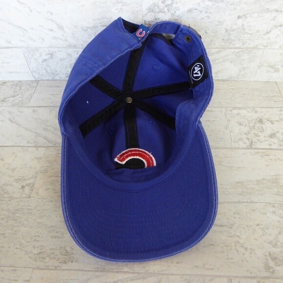 Chicago Cubs Hat Cap Strap Back Adult Blue MLB Baseball 47 Brand Mens Dad - Picture 2 of 8